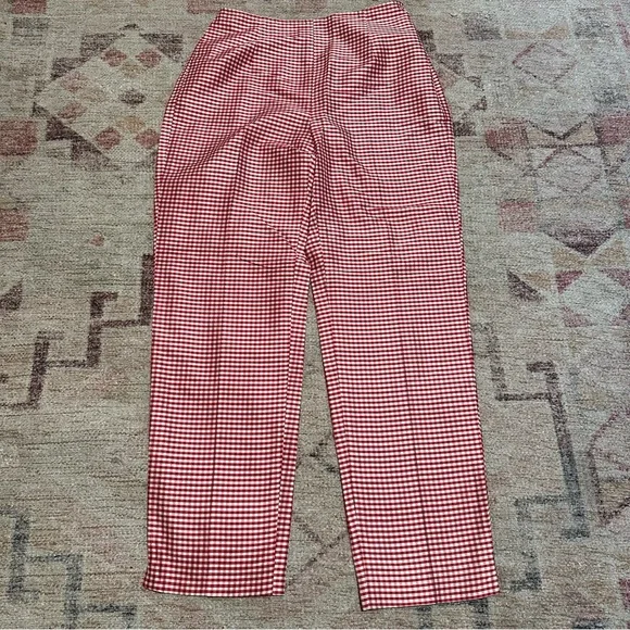 NWT deadstock Y2K loft silk red gingham pants ITEM IS NO LONGER AVAILABLE - Picture 3 of 10
